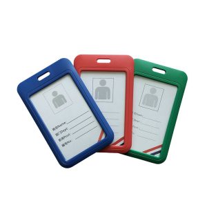 Sliding ID badge holder