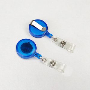 Transparent retractable badge reel