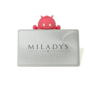 Metallic silver card