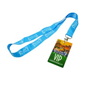 Badge holder with lanyard